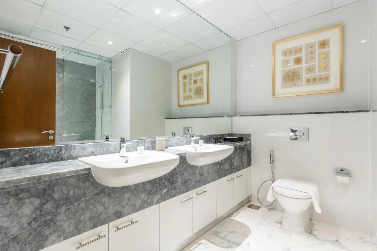 公寓 Lux Bnb I Amna Tower I Panaromic Views 迪拜