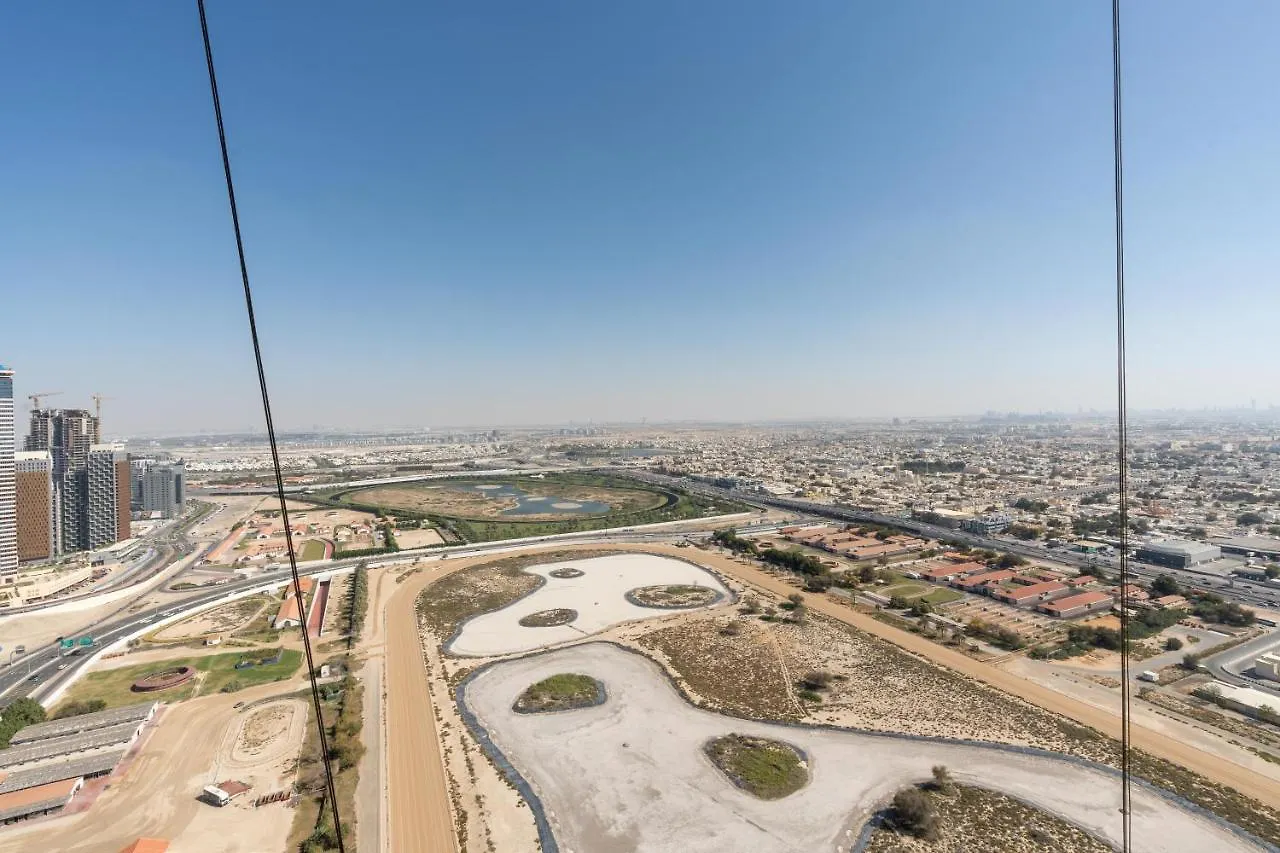 公寓 Lux Bnb I Amna Tower I Panaromic Views 迪拜